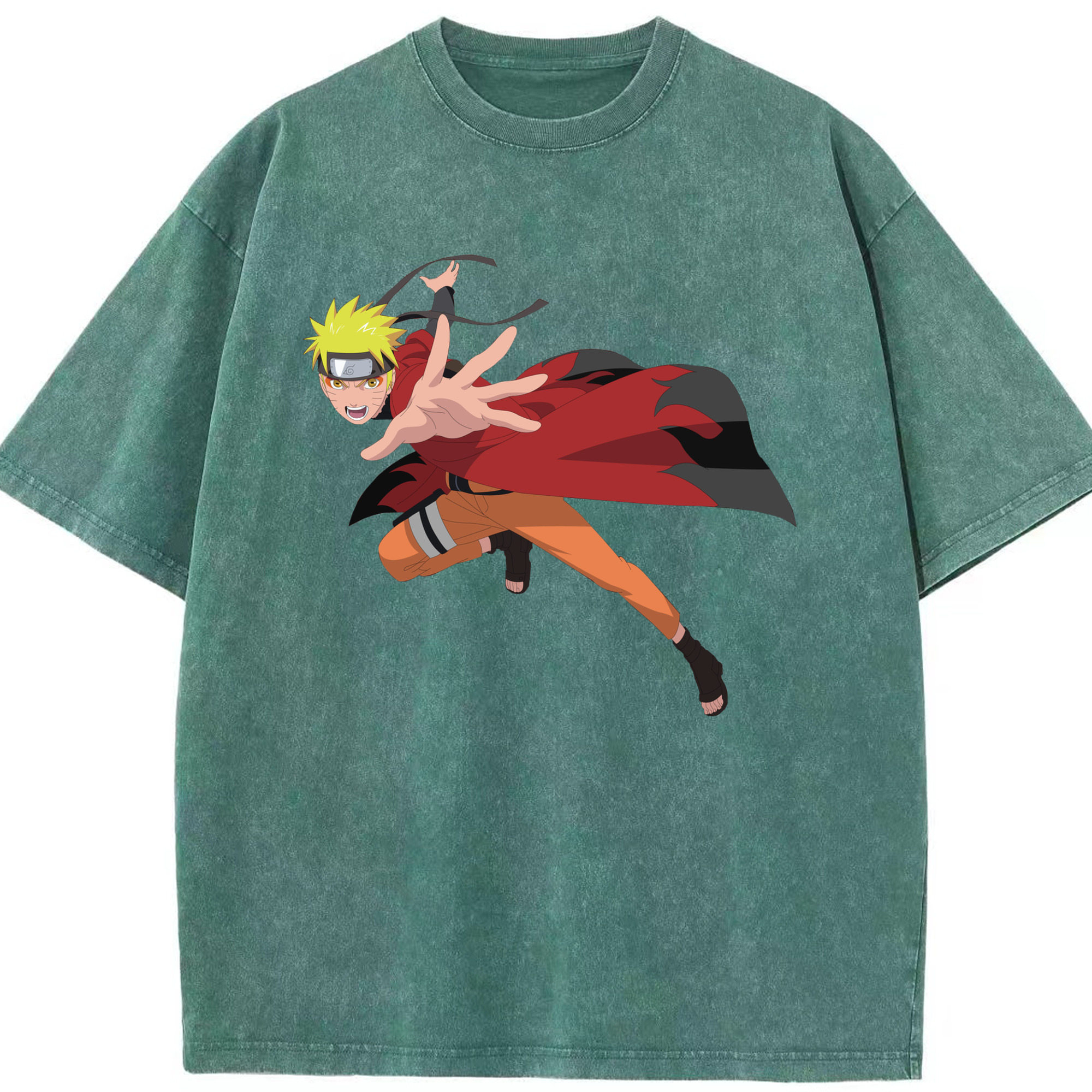 （画像用） NARUTO -ナルト- うずまき ナルト Uzumaki Naruto 綿100% ヴィンテージ風 半袖Tシャツ（フロントプリント）